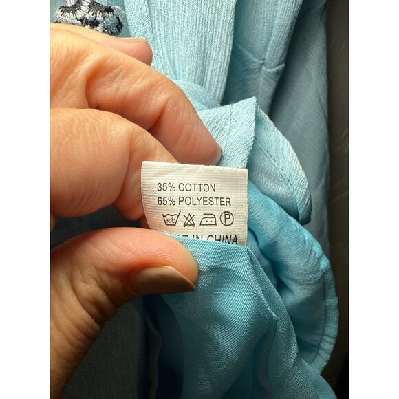 Luna Tuccini floral flowy mini dress womens small bohemian fairy boho festival - Picture 5 of 9